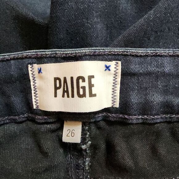 Paige Verdugo Ankle Dark Wash Blue Jeans (26) - Picture 6 of 8